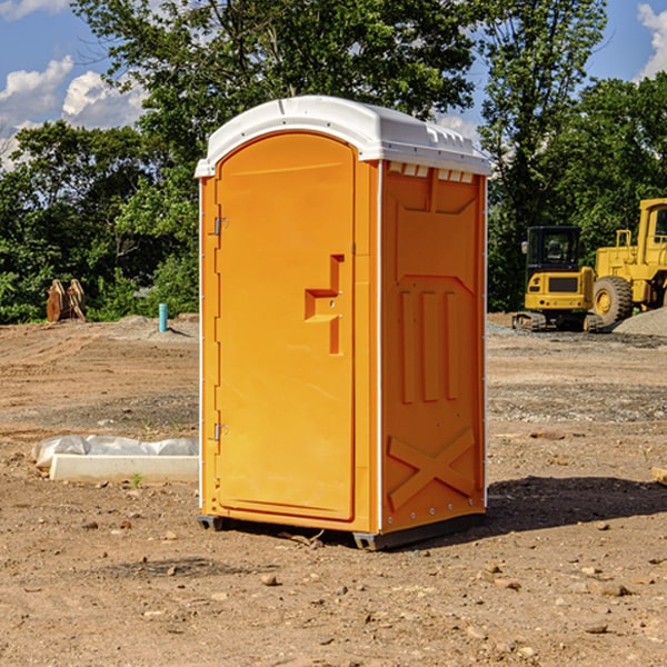 how often are the porta potties cleaned and serviced during a rental period in Orwell